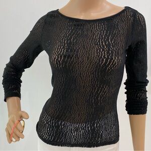 Beautiful, Sexy and Feminine, Sheer Black Top by The Limited, Size S